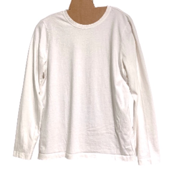LL BEAN White Long Sleeve Cotton Blouse Top Shirt Womens Medium - Picture 6 of 15